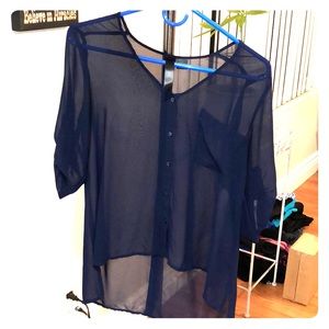 Sheer button down